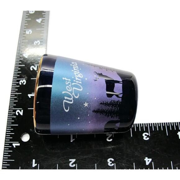 West Virginia Deer Night Scene Shot Glass Man Cave Bar Novelty - Picture 8 of 11